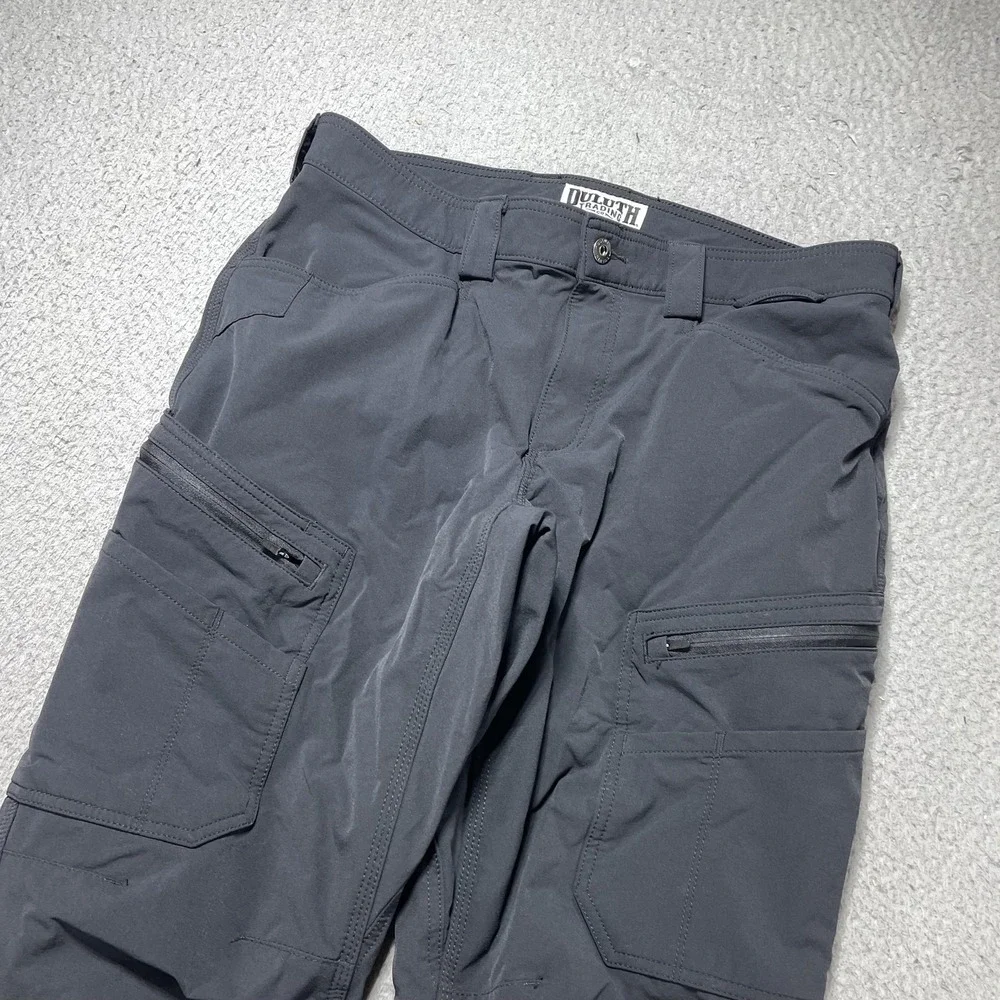 Duluth Trading Co Flexpedition Pants Mens 34x28 Black Stretch Hiking Zip Pockets